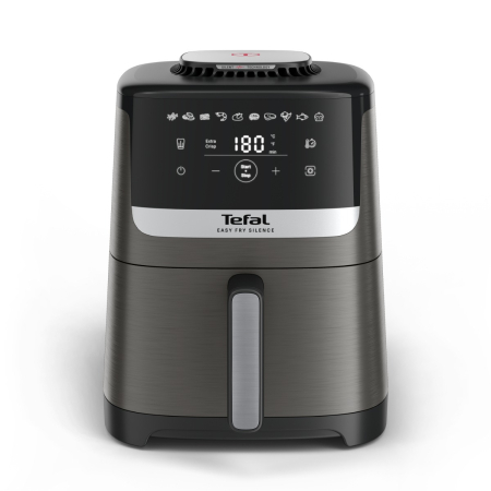 Friteuza cu aer cald Tefal Easy Fry Silence EY551HE0, 1670W, 5L - Air fryer cu 10 programe automate, ecran LCD, silentioasa, cu maner fix, cronome [10]