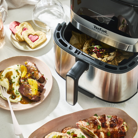 Friteuza cu aer cald Tefal Easy Fry Silence EY552DE0, 1670W, 5L - Air fryer cu 10 programe automate, ecran LCD, silentioasa, cu maner detasabil,  [7]