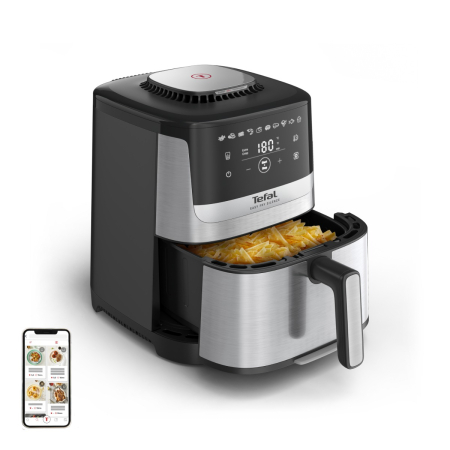Friteuza cu aer cald Tefal Easy Fry Silence EY552DE0, 1670W, 5L - Air fryer cu 10 programe automate, ecran LCD, silentioasa, cu maner detasabil,  [11]