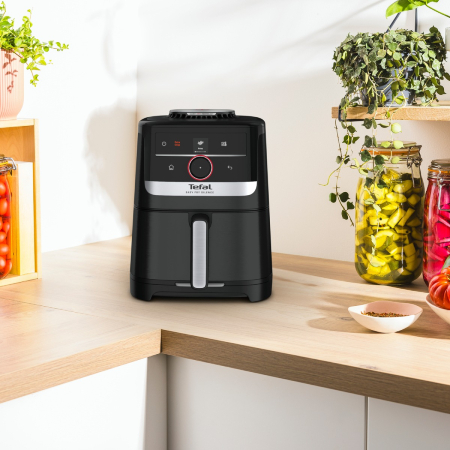 Friteuza cu aer cald Tefal Easy Fry Silence EY5728E1, 1670W, 5L, 11 programe, gatire silentioasa, functie Smart Assist, display LCD, temperatura [9]