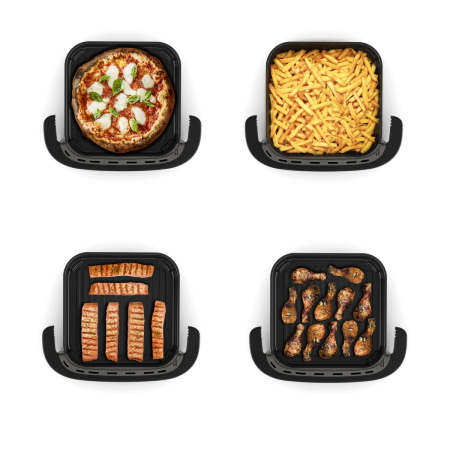 Friteuza cu aer cald Tefal Easy Fry XL Surface FW4018E0, 2200 W, 4 L - Air fryer cu 8 programe automate, tehnologie Extra-Crisp, temperatura ajustabil [9]