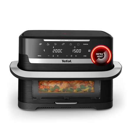 Friteuza cu aer cald Tefal Ever Fry Dual Flex EY9288E0, 2700 W, 9 L, - Air fryer cu 7 programe automate, tehnologie avansata Infra-Heat™, 11 functii [9]