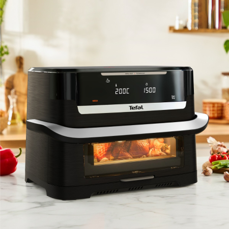 Friteuza cu aer cald Tefal Ever Fry Dual Flex EY9288E0, 2700 W, 9 L, - Air fryer cu 7 programe automate, tehnologie avansata Infra-Heat™, 11 functii [3]