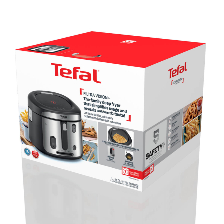 Friteuza Tefal Filtra Vision+ FF2588E0, 1900W, capacitate ulei 2.1L, capacitate alimente 1.2 KG, invelis antiaderent, filtru metalic, fereastra pe [16]