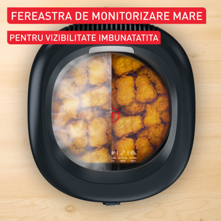 Friteuza Tefal Filtra Vision+ FF2588E0, 1900W, capacitate ulei 2.1L, capacitate alimente 1.2 KG, invelis antiaderent, filtru metalic, fereastra pe [2]