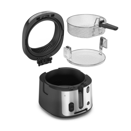 Friteuza Tefal Filtra Vision+ FF2588E0, 1900W, capacitate ulei 2.1L, capacitate alimente 1.2 KG, invelis antiaderent, filtru metalic, fereastra pe [9]