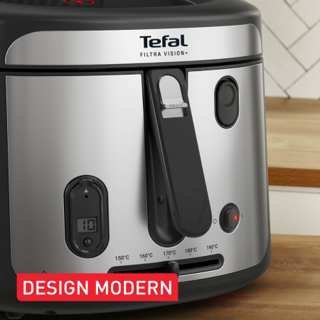 Friteuza Tefal Filtra Vision+ FF2588E0, 1900W, capacitate ulei 2.1L, capacitate alimente 1.2 KG, invelis antiaderent, filtru metalic, fereastra pe [3]