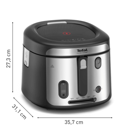 Friteuza Tefal Filtra Vision+ FF2588E0, 1900W, capacitate ulei 2.1L, capacitate alimente 1.2 KG, invelis antiaderent, filtru metalic, fereastra pe [15]
