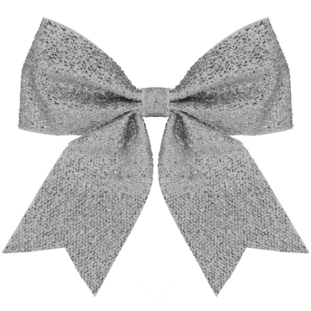 Decoratiuni si figurine - Funda decorativa pentru bradul de Craciun, 20x22cm, argintiu