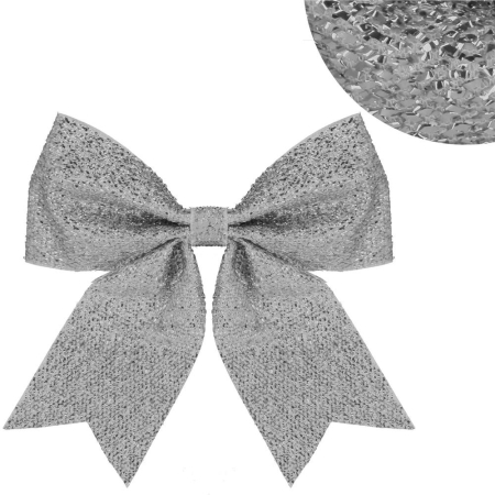 Funda decorativa pentru bradul de Craciun, 20x22cm, argintiu [1]