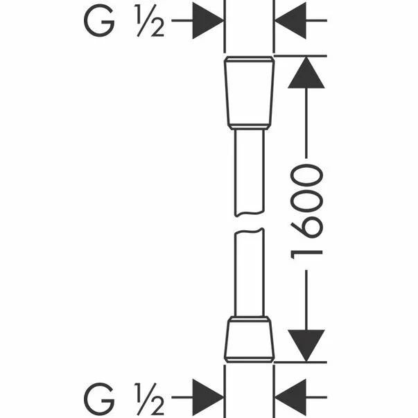 Furtun de dus Hansgrohe Isiflex 160 cm alb mat [1]