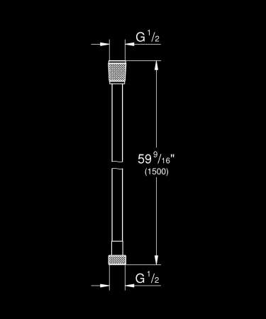 Furtun dus Grohe 28364KF1, SilverFlex, 1/2'' x 1/2'', 1.5 m, mat, negru [3]