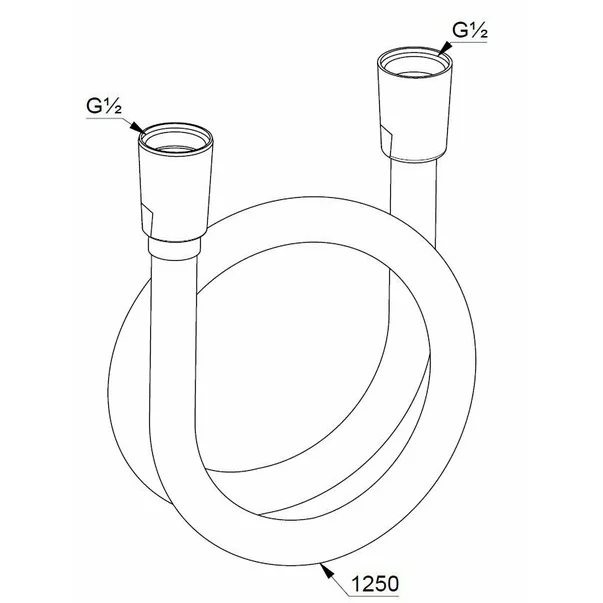 Furtun dus negru mat Kludi Suparaflex 125 cm [1]