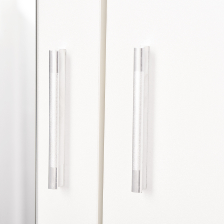  Garderoba Moderna - Alba cu Oglinda, 2 Usi & 3 Sertare [8]