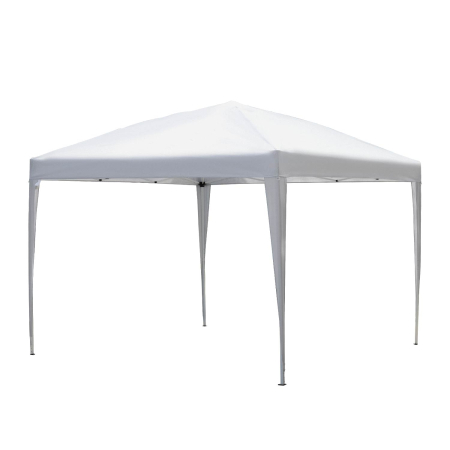 Gazebo Pliabil pentru Gradina  - Alb, 2.95x2.95m, cu Accesorii Incluse [8]