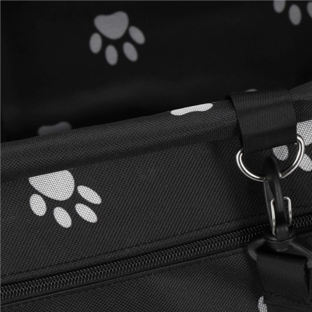 Geanta auto de transport animale de companie, caini si pisci, negru, 40x43x30cm [5]