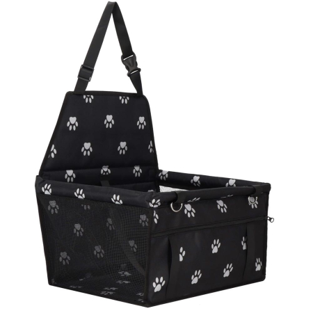 Geanta auto de transport animale de companie, caini si pisci, negru, 40x43x30cm [3]