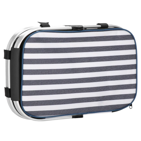 Geanta picnic plaja termoizolanta 28 litri buzunare, design modern, rezistenta, alb albastru [8]
