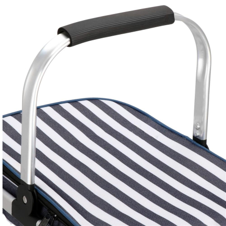 Geanta picnic plaja termoizolanta 28 litri buzunare, design modern, rezistenta, alb albastru [9]