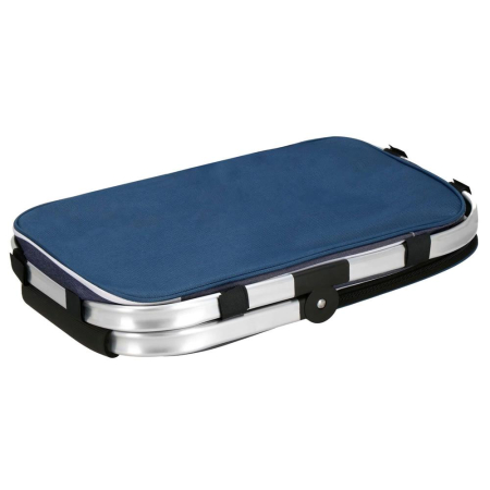 Geanta picnic plaja termoizolanta 28 litri buzunare, design modern, rezistenta, alb albastru [7]