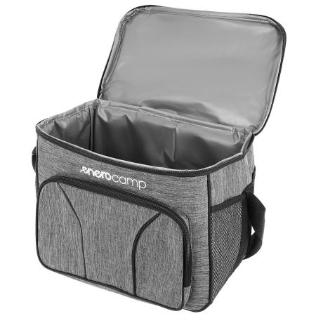 Geanta termica 18L cu buzunare laterale, strat termoizolant PEVA si curea reglabila, 33x21x26 cm, gri [1]