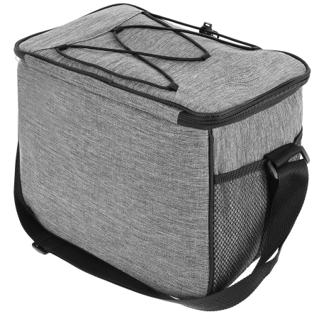 Geanta termica 18L cu buzunare laterale, strat termoizolant PEVA si curea reglabila, 33x21x26 cm, gri [4]