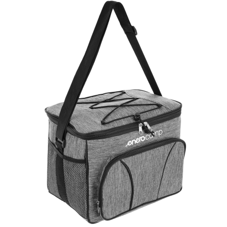 Geanta termica 18L cu buzunare laterale, strat termoizolant PEVA si curea reglabila, 33x21x26 cm, gri [2]