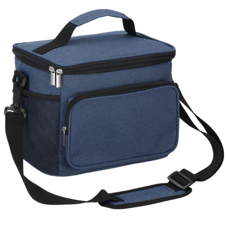 Gradina & balcon - Geanta termoizolanta pentru plaja sau picnic, 11 L, pliabila, 27x19x20,5 cm, albastru