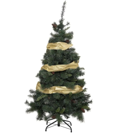 Ghirlanda decorativa panglica 12x500 cm, din PVC, aurie [1]