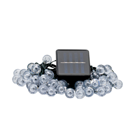 Ghirlanda luminoasa, LED, model Bubble, 50 becuri, 935cm, incarcare solara, lumina alb cald [6]