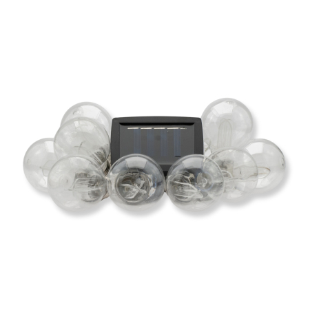 Ghirlanda luminoasa, LED, model Hemma, 10 becuri, 380cm, incarcare solara, lumina alb cald [11]