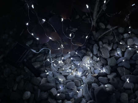 Ghirlanda luminoasa liniara, 100 LED-uri, 990cm, incarcare solara, alb rece [7]