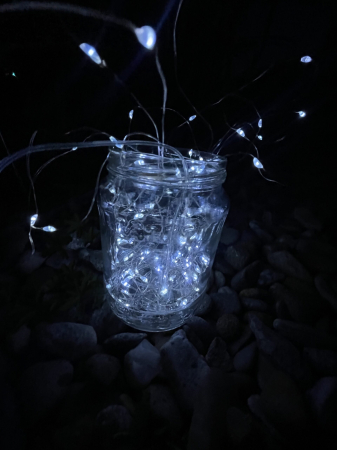 Ghirlanda luminoasa liniara, 100 LED-uri, 990cm, incarcare solara, alb rece [11]