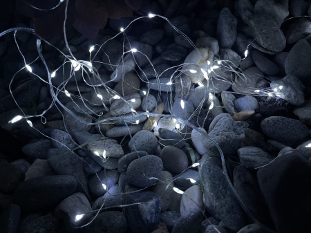 Ghirlanda luminoasa liniara, 100 LED-uri, 990cm, incarcare solara, alb rece [6]