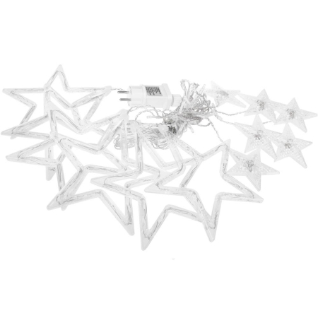 Ghirlanda luminoasa tip perdea cu stelute 138 LED-uri, 2m, pentru interior/exterior, iluminare multicolor [10]