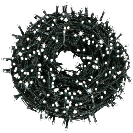 Ghirlanda luminoasa tip perdea Premium 300 LED-uri, 14,5m, 18Wati, interior/exterior, cu flash, alb rece [12]