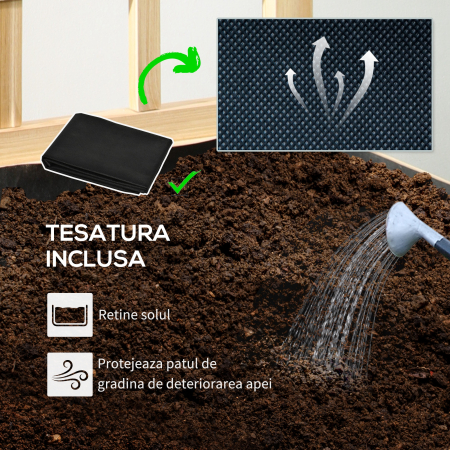  Ghivece din Lemn cu Grilaj pentru Catarat Vita de Vie, Paturi Suprainaltate pentru Gradina din Curte, Jardiniera in Aer Liber pentru Legume, Flori, Ierburi, Nuanta Natur Antichizata [5]