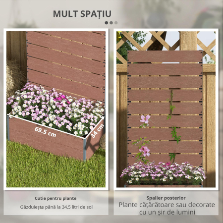  Ghiveci de Gradina cu Spalier pentru Plante Caţaratoare, Viţa de Vie, Flori, Pat Independent Ridicat [5]