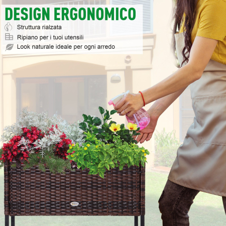  Ghiveci Efect Rachita cu Raft Maro (70cm x 30cm x 72cm) [4]