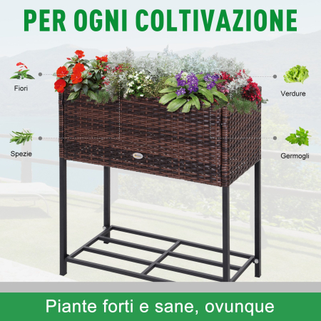  Ghiveci Efect Rachita cu Raft Maro (70cm x 30cm x 72cm) [6]