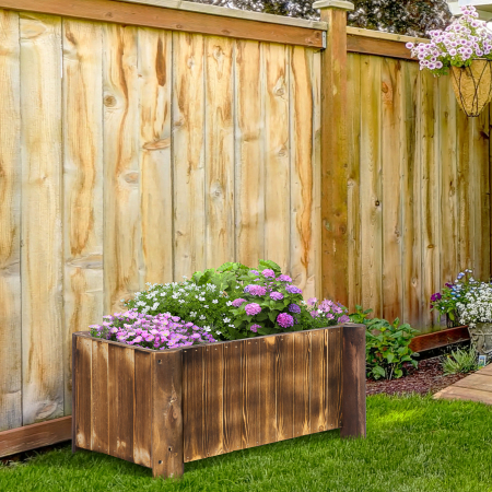  Ghiveci Rectangular pentru Plante din lemn de Brad, 70x35x30cm [1]