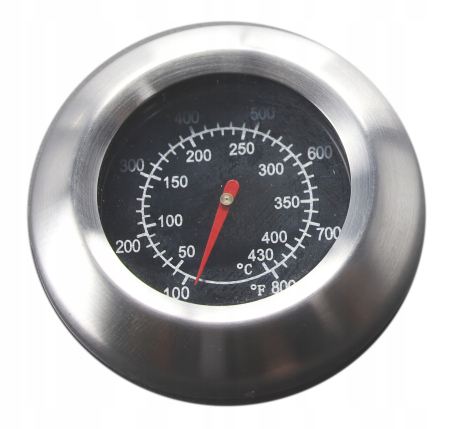 Gratar dreptunghiular pe carbuni, cu suport lateral si termometru capac, 115x60x108cm [6]