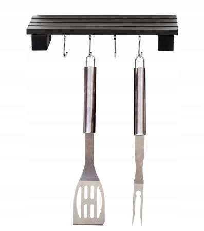 Gratar dreptunghiular pe carbuni, cu suport lateral si termometru capac, 115x60x108cm [4]