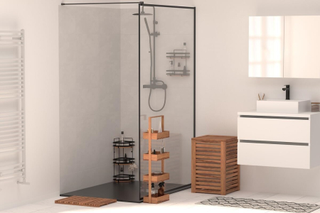 Gratar dus 5Five Acacia din lemn de salcam, antiderapant, 53x36x3 cm, natur [2]