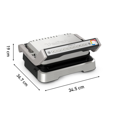 Gratar electric 4in1 multifunctional TEFAL OptiGrill Inox GC774D30, 9 programe, conectivitate la aplicatie, tava pentru cuptor, tavi detasabile, ar [2]