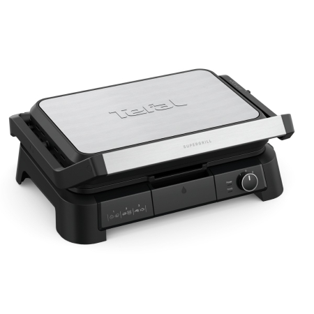Bucatarie - Gratar electric multifunctional Tefal SuperGrill 3 in 1 XL GC520DE0, 2000W, placi detasabile, 3 trepte temperatura, functie cuptor & barbeque, 8