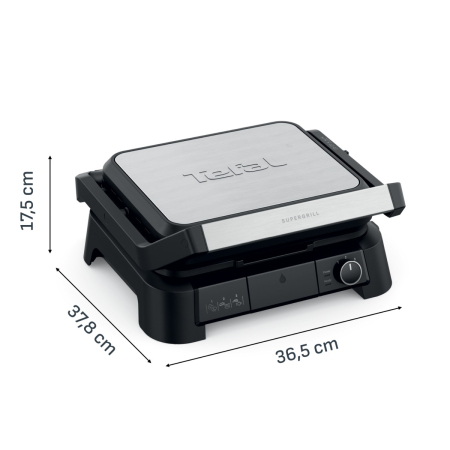 Gratar electric multifunctional Tefal SuperGrill 4-in-1 GC517DE0, 2000 W, placi detasabile, 3 trepte temperatura, functie cuptor, barbeque si waffle,  [8]