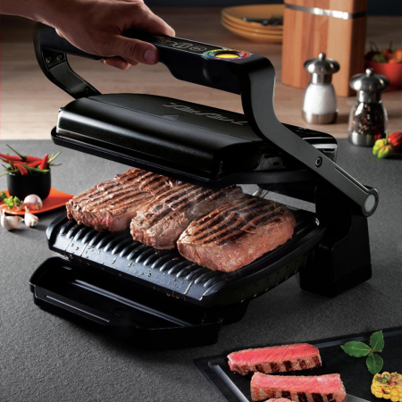Gratar electric OptiGrill+ GC712834, 6 programe, senzor automat, mod manual 4 nivele, placi antiaderente din aluminiu turnat, tava colectare lichid [4]