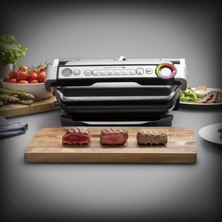 Gratar electric OptiGrill+ GC712D34, 6 programe, senzor automat, mod manual 4 nivele, placi antiaderente din aluminiu turnat, tava colectare lichid [5]