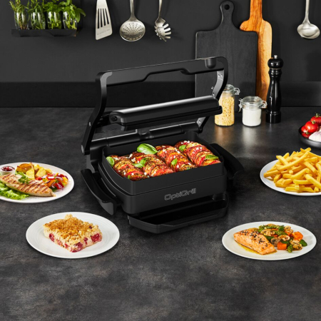 Gratar electric OptiGrill+ Snacking & Baking GC714834, 6 programe, senzor automat, mod manual , placi antiaderente, tava colectare lichide, tava c [8]